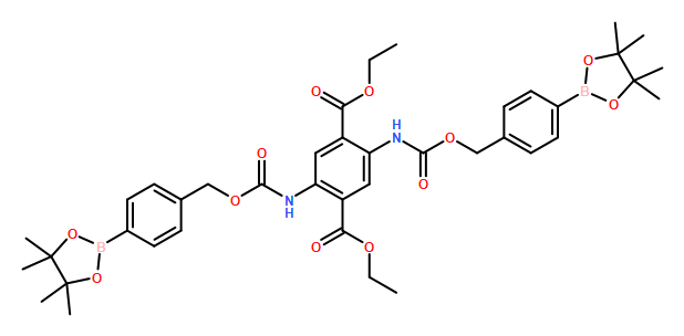 1,4-Diethyl 2,5-bis[[[[4-(4,4,5,5-tetramethyl-1,3,2-dioxaborolan-2-yl)phenyl]methoxy]carbonyl]amino]-1,4-benzenedicarboxylate