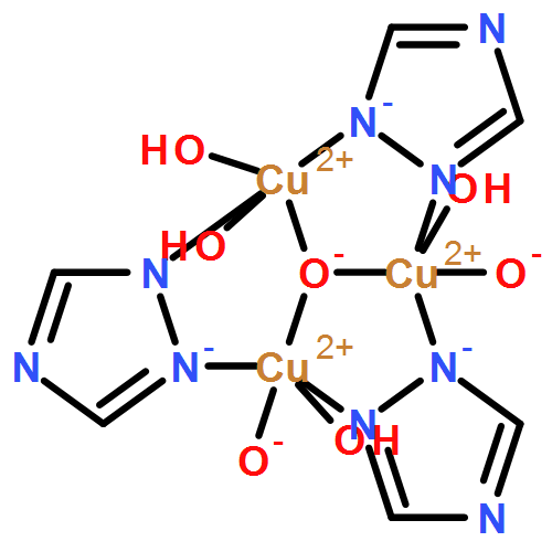 Copper, tetraaqua-μ3-hydroxydihydroxytris[μ-(1H-1,2,4-triazolato-κN1:κN2)]tri-, hydrate (2:9)