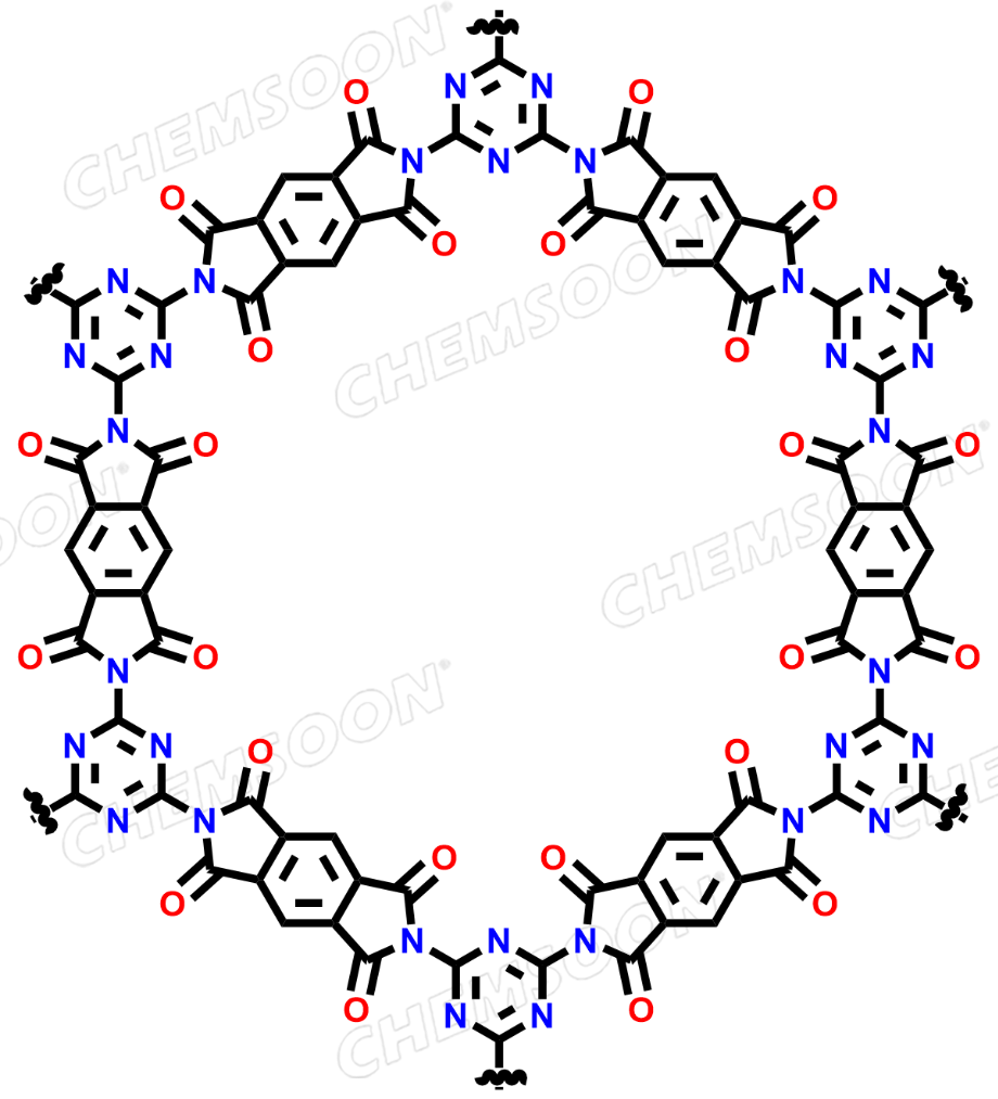 1H,3H-Benzo[1,2-c:4,5-c′]difuran-1,3,5,7-tetrone, polymer with 1,3,5-triazine-2,4,6-triamine