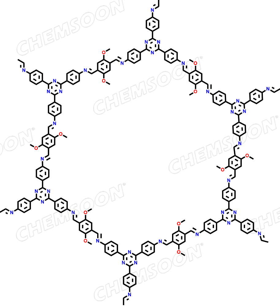 1,4-Benzenedicarboxaldehyde, 2,5-dimethoxy-, polymer with 4,4',4''-(1,3,5-triazine-2,4,6-triyl)tris[benzenamine]