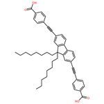 Benzoic acid, 4,​4'-​[(9,​9-​dioctyl-​9H-​fluorene-​2,​7-​diyl)​di-​2,​1-​ethynediyl]​bis-