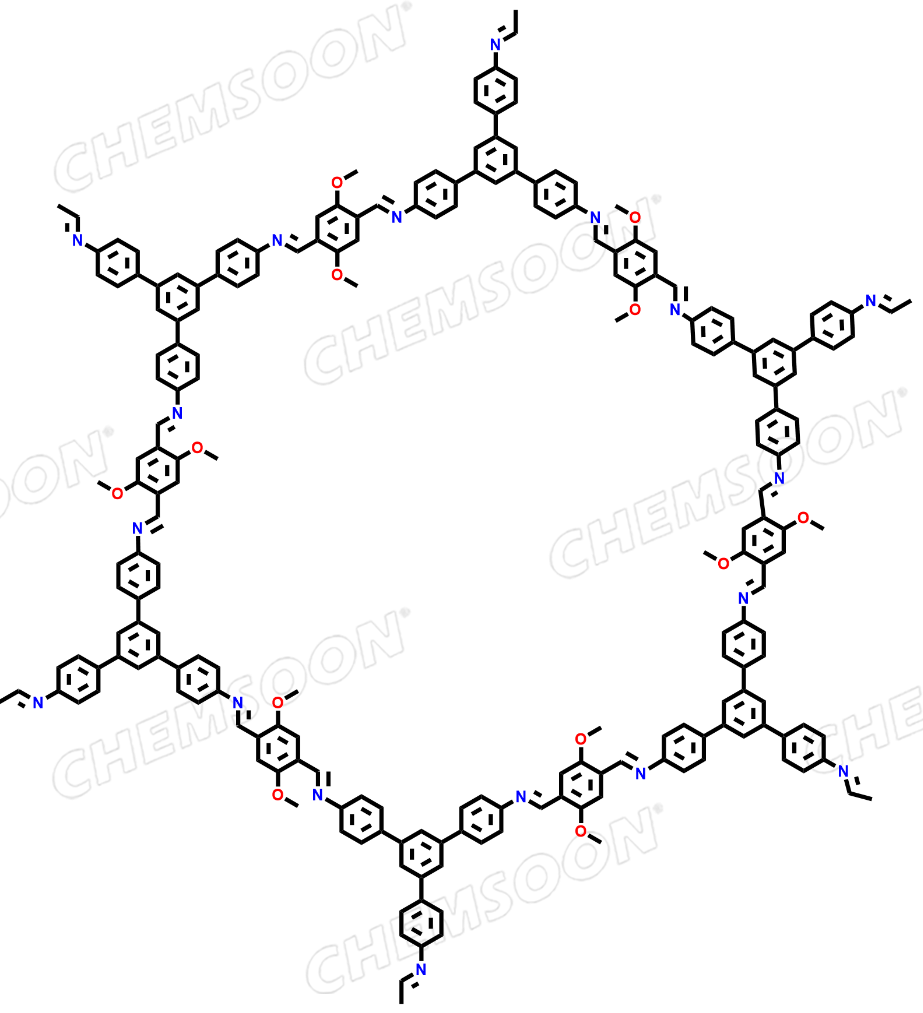 1,4-Benzenedicarboxaldehyde, 2,5-dimethoxy-, polymer with 5'-(4-aminophenyl)[1,1':3',1''-terphenyl]-4,4''-diamine