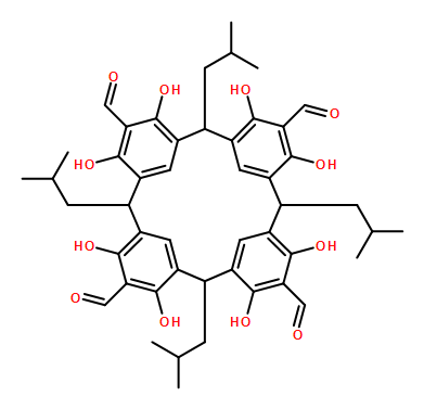 Pentacyclo[19.3.1.13,7.19,13.115,19]octacosa-1(25),3,5,7(28),9,11,13(27),15,17,19(26),21,23-dodecaene-5,11,17,23-tetracarboxaldehyde, 4,6,10,12,16,18,22,24-octahydroxy-2,8,14,20-tetrakis(2-methylpropyl)-