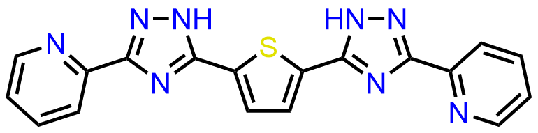 Pyridine, 2,2'-[2,5-thiophenediylbis(1H-1,2,4-triazole-5,3-diyl)]bis-
