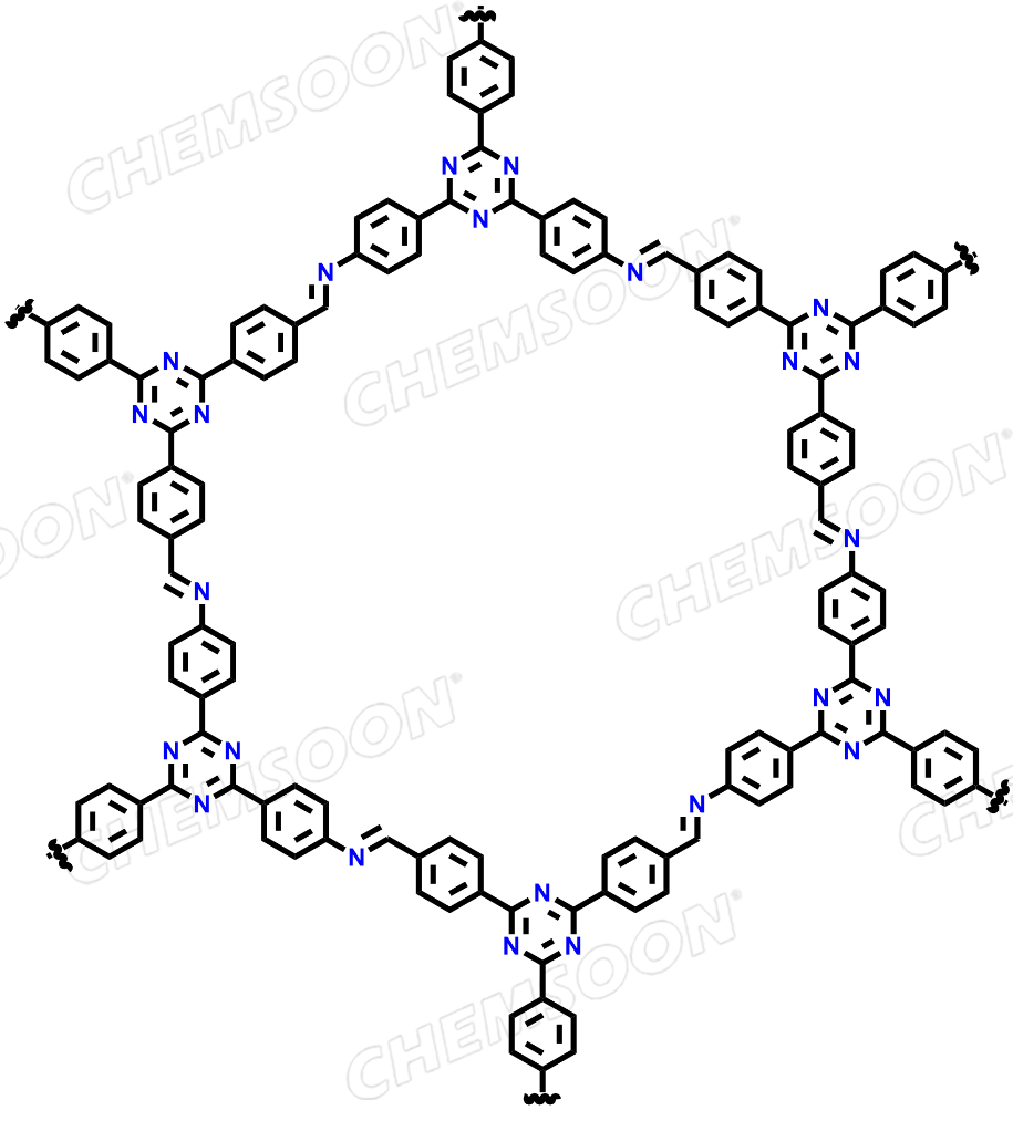 Benzaldehyde, 4,4′,4′′-(1,3,5-triazine-2,4,6-triyl)tris-, polymer with 4,4′,4′′-(1,3,5-triazine-2,4,6-triyl)tris[benzenamine]