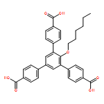 [1,1':3',1''-Terphenyl]-4,4''-dicarboxylic acid, 5'-(4-carboxyphenyl)-2'-(hexyloxy)-