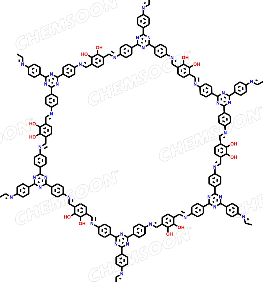 1,4-Benzenedicarboxaldehyde, 2,3-dihydroxy-, polymer with 4,4′,4′′-(1,3,5-triazine-2,4,6-triyl)tris[benzenamine]