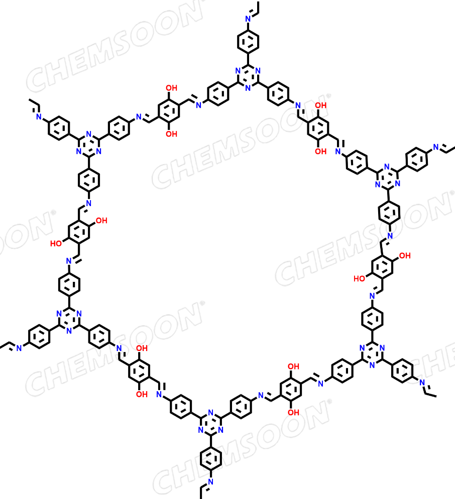 1,4-Benzenedicarboxaldehyde, 2,5-dihydroxy-, polymer with 4,4',4''-(1,3,5-triazine-2,4,6-triyl)tris[benzenamine]