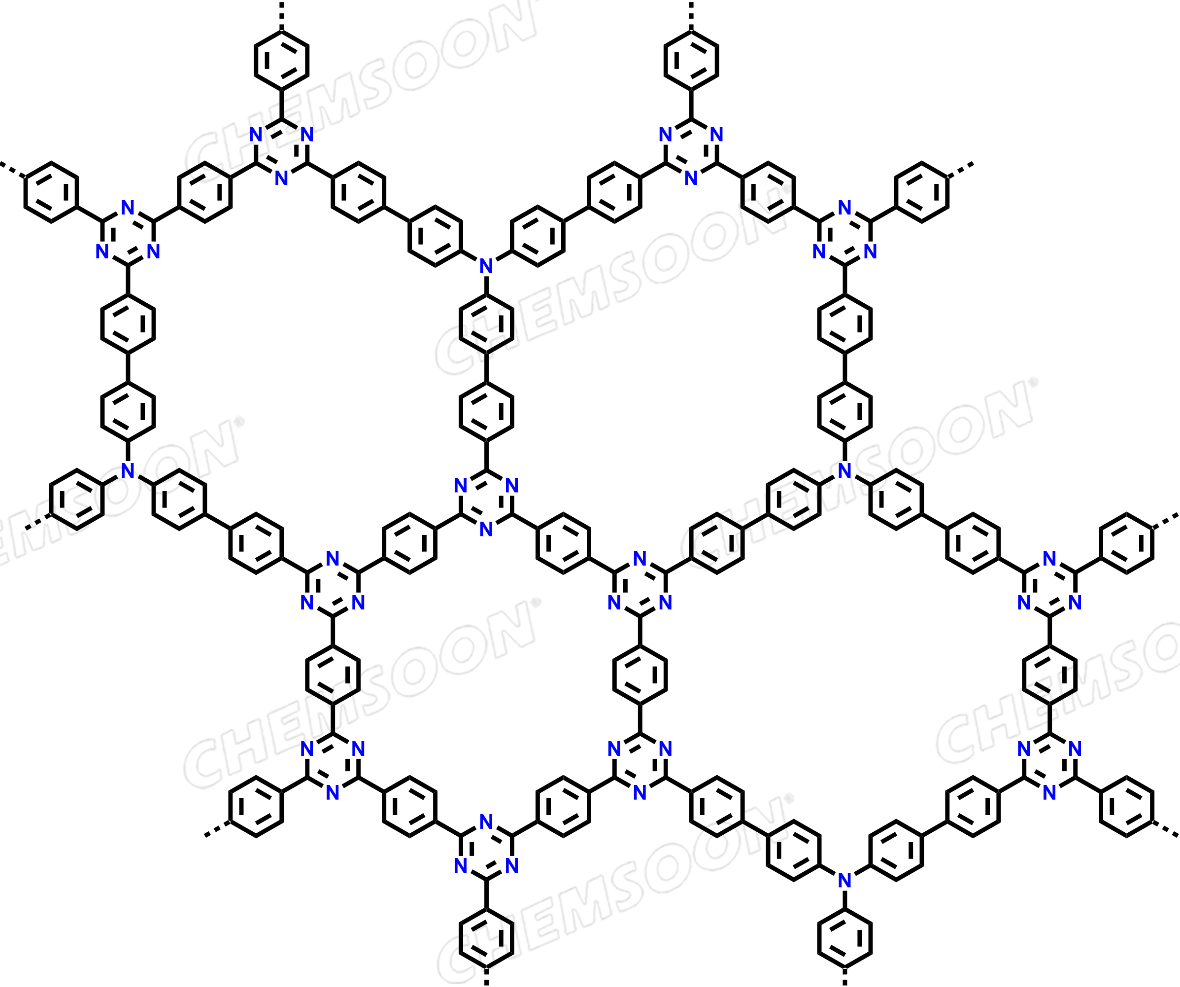 1,4-Benzenedicarboximidamide, hydrochloride (1:2), polymer with 4′-[bis(4′-formyl[1,1′-biphenyl]-4-yl)amino][1,1′-biphenyl]-4-carboxaldehyde