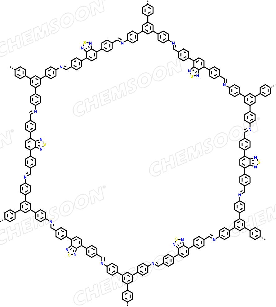 Benzaldehyde, 4,4′-(2,1,3-benzothiadiazole-4,7-diyl)bis-, polymer with 5′-(4-aminophenyl)[1,1′:3′,1′′-terphenyl]-4,4′′-diamine