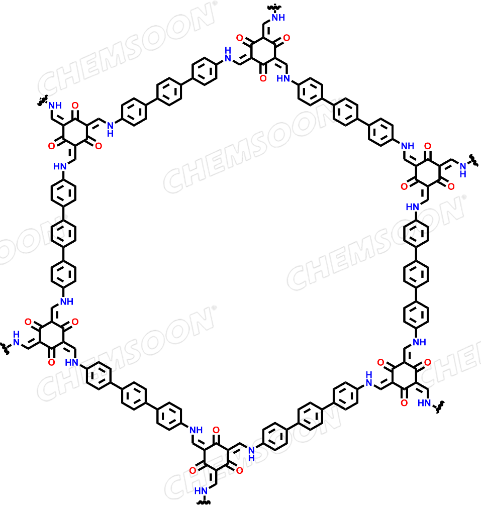 1,3,5-Benzenetricarboxaldehyde, 2,4,6-trihydroxy-, polymer with [1,1':4',1''-terphenyl]-4,4''-diamine