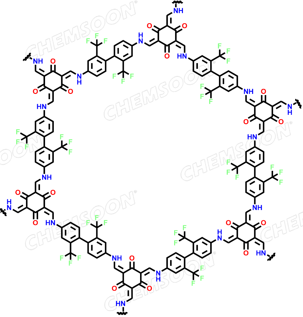 1,3,5-Benzenetricarboxaldehyde, 2,4,6-trihydroxy-, polymer with 2,2′-bis(trifluoromethyl)[1,1′-biphenyl]-4,4′-diamine